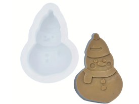 Molde silicona muñeco nieve navidad 